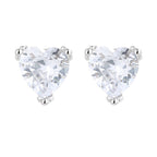 Women's earrings with sparkling heart accents made of high-quality stainless steel Fashion Glam