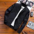 Men's urban lightweight bomber jacket with concealed two-way zipper, ribbed cuffs and arm pocket Fashion Glam