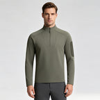 Men's sweatshirt with zipper and stand-up collar