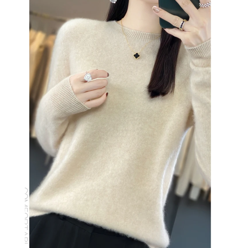 Fashion Glam | Cashmere Pullover Women Stylish Round Neck, Soft & Comfortable