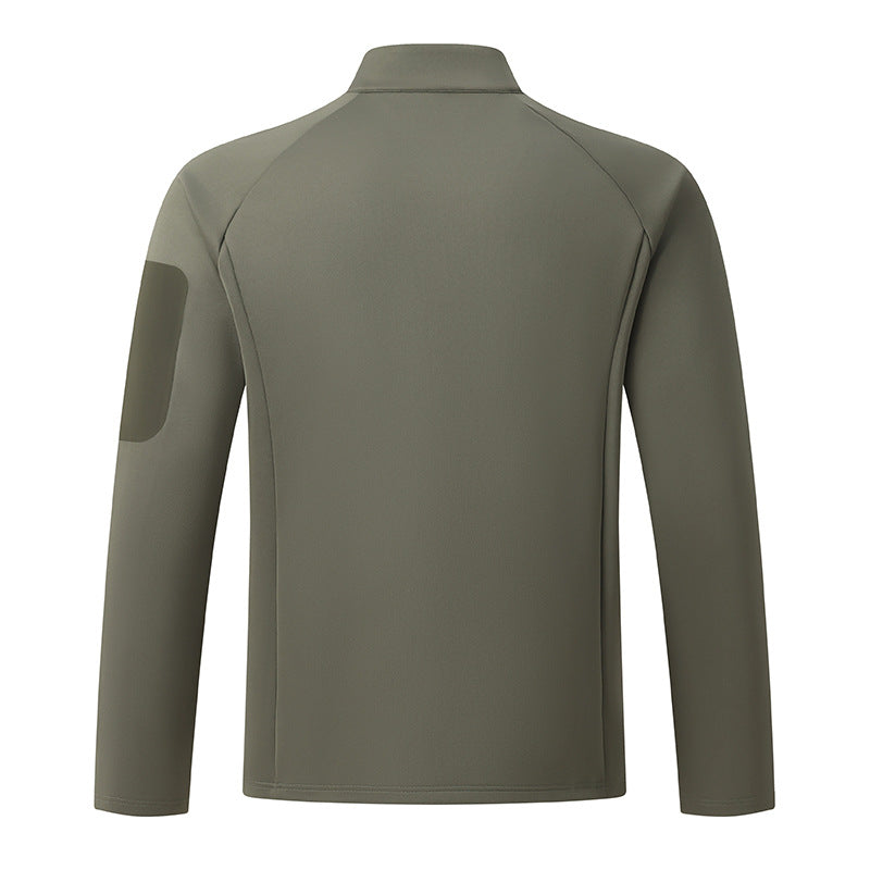 Men's sweatshirt with zipper and stand-up collar