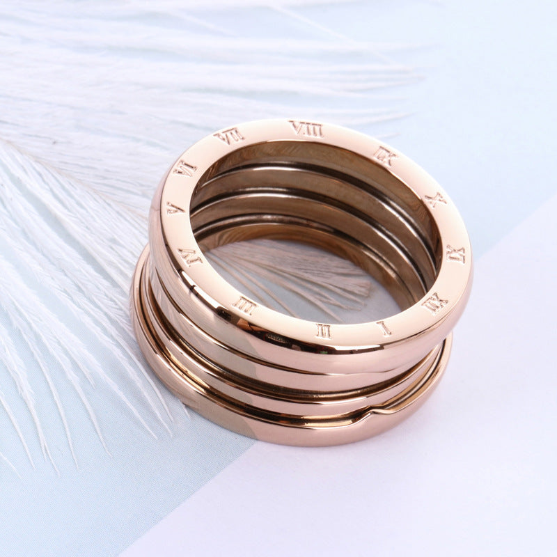 Fashion Glam | Titan steel Rose gold Ring