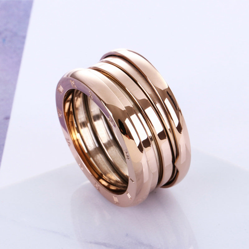 Fashion Glam | Titan steel Rose gold Ring