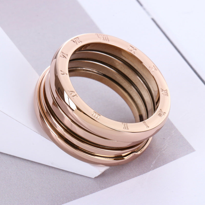 Fashion Glam | Titan steel Rose gold Ring