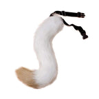 Women Removable Fluffy Faux-Fur Tail with Adjustable Attachment Belt Fashion Glam