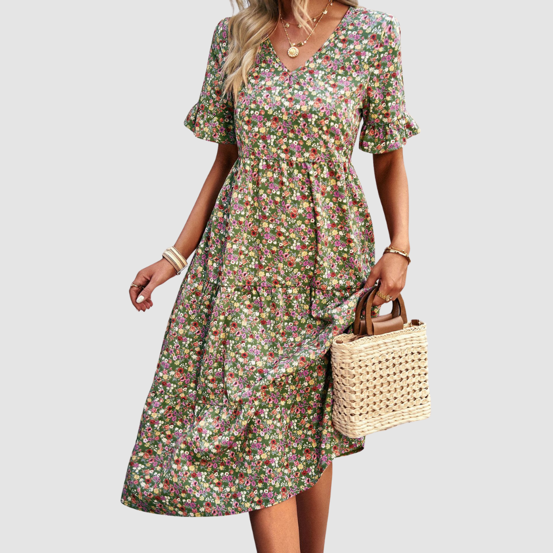 Thalia™ V-Neck Floral Dress