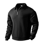 Men's sweatshirt with zipper and jacquard pattern