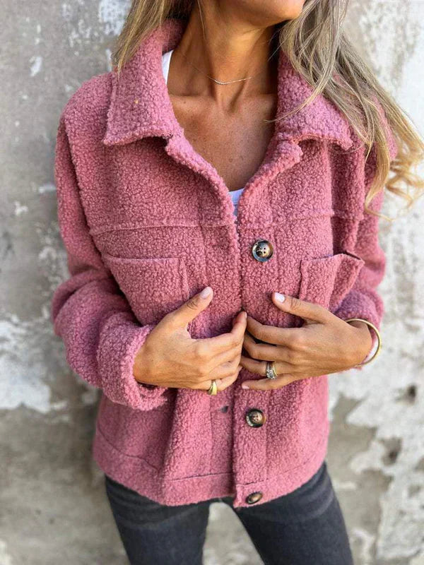 Zoe - Stylish Short Wool Jacket with Lapels