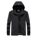 Men's Performance Softshell Jacket with Hood, Sealed Zippers and Reflective Sleeve Inserts Fashion Glam