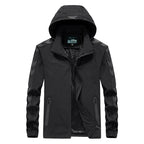 Men's Performance Softshell Jacket with Hood, Sealed Zippers and Reflective Sleeve Inserts Fashion Glam
