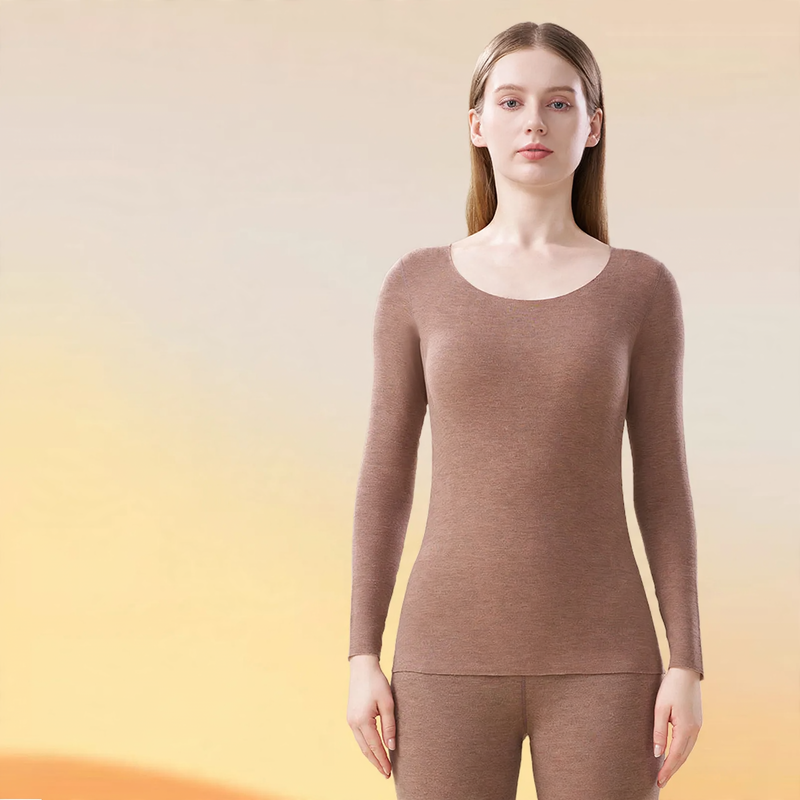 Women's Thermal Underwear Set, warming, Round Neck