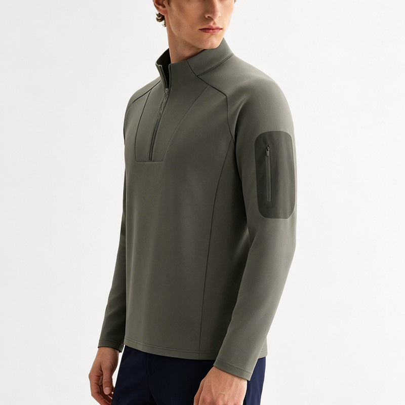 Functional sports shirt with half zip