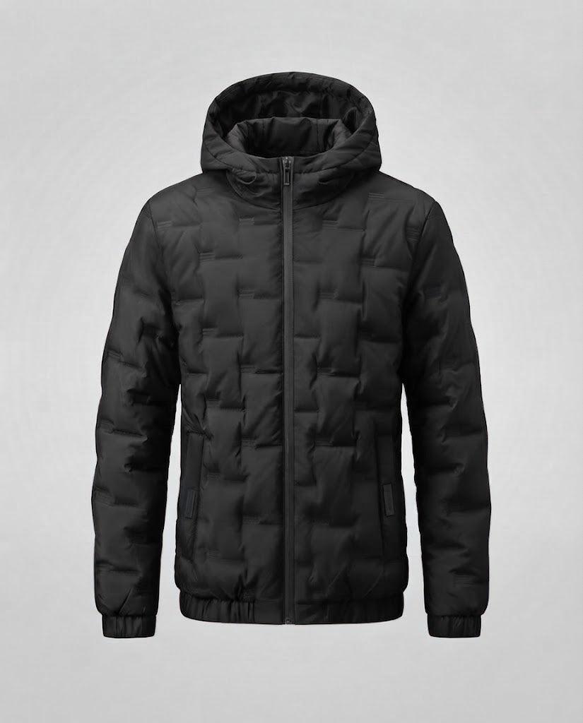 Men's Functional Quilted Jacket with Hood Fashion Glam