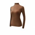 Women’s thermal underwear set with stand-up collar, elastic