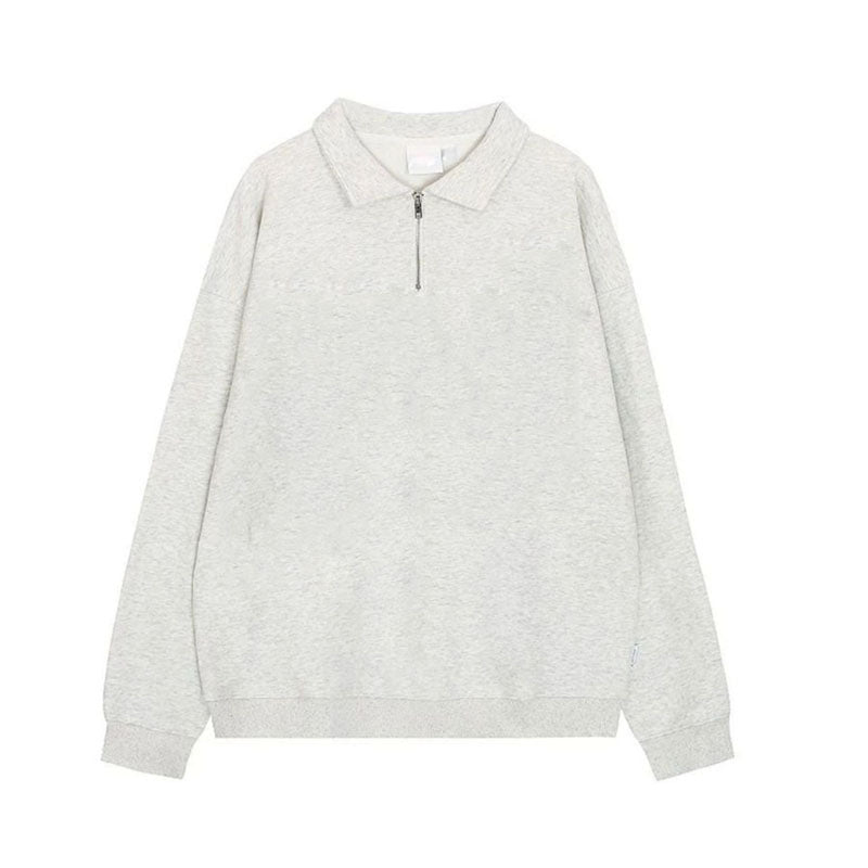 Polo sweatshirt with half zip