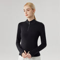 Women's sweatshirt with half zipper