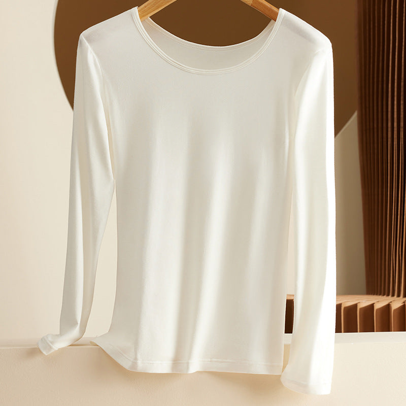 Women Modal-Long Sleeve Shirt, fitted, Round Neck