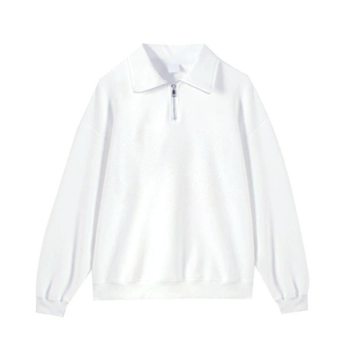 Polo sweatshirt with half zip