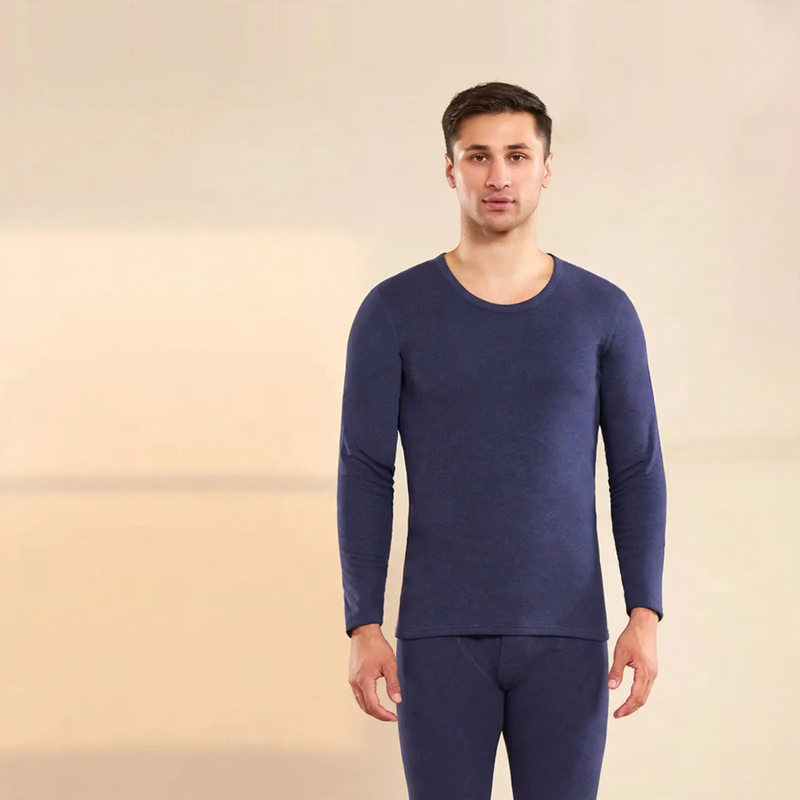 Thermal underwear set for couples, round neck