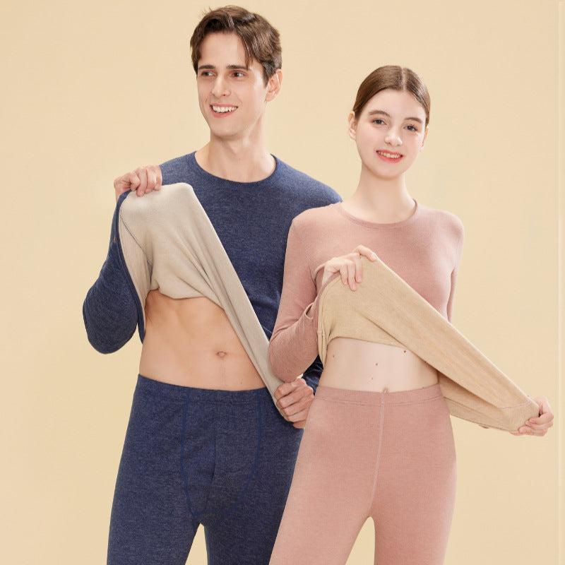 Warm underwear set made of wool-silk blend