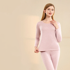 Warm thermal underwear set with round neck