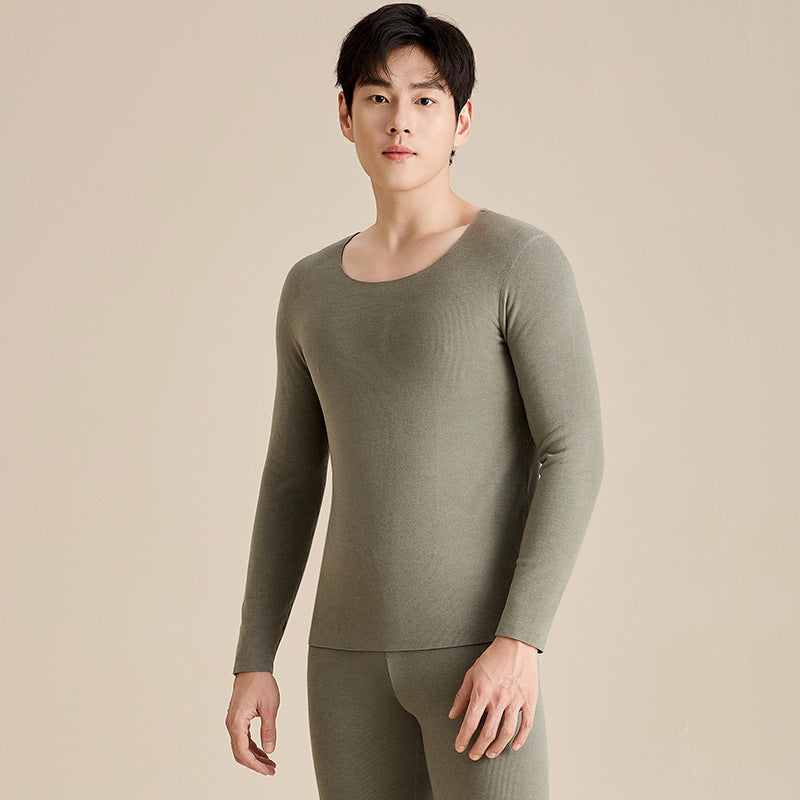 Men's thermal underwear, padded, warming, crew neck