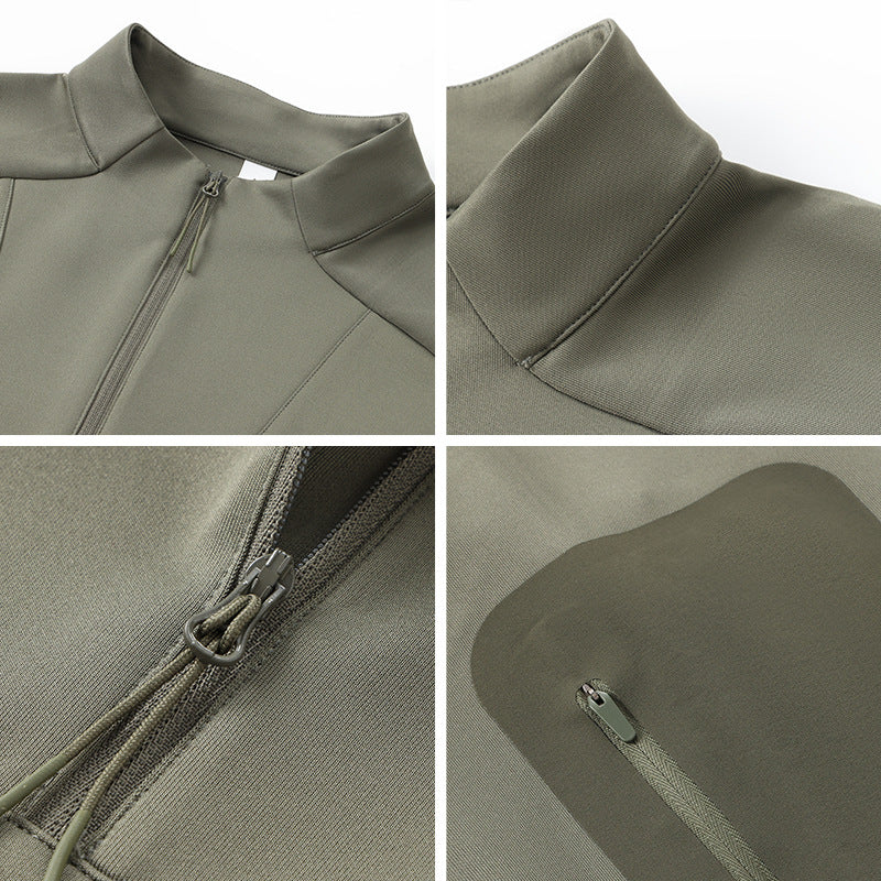Functional sports shirt with half zip