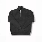 Unisex knitted pullover with zipper