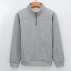 Padded men's sweatshirt with half zipper