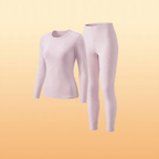 Thermo set for couples, wool-silk mix, seamless
