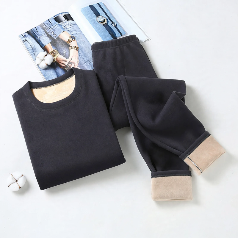 Padded thermal underwear set for men, big sizes