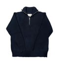 Men's Knit Sweater with Stand-Up Collar and Zipper