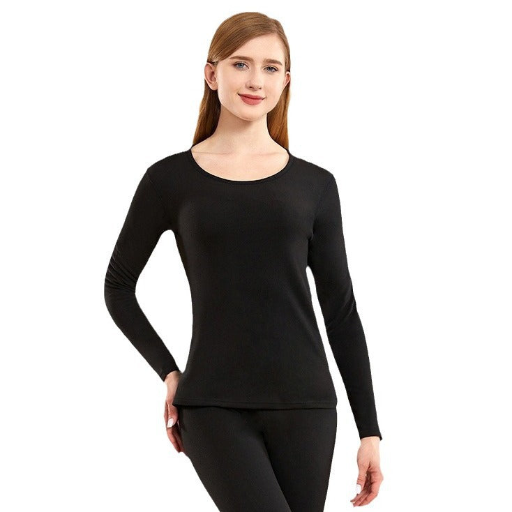 Thermal underwear set for couples, round neck