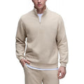 Men's sweatshirt with stand-up collar and zipper