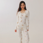 Women's cotton underwear set with animal motifs
