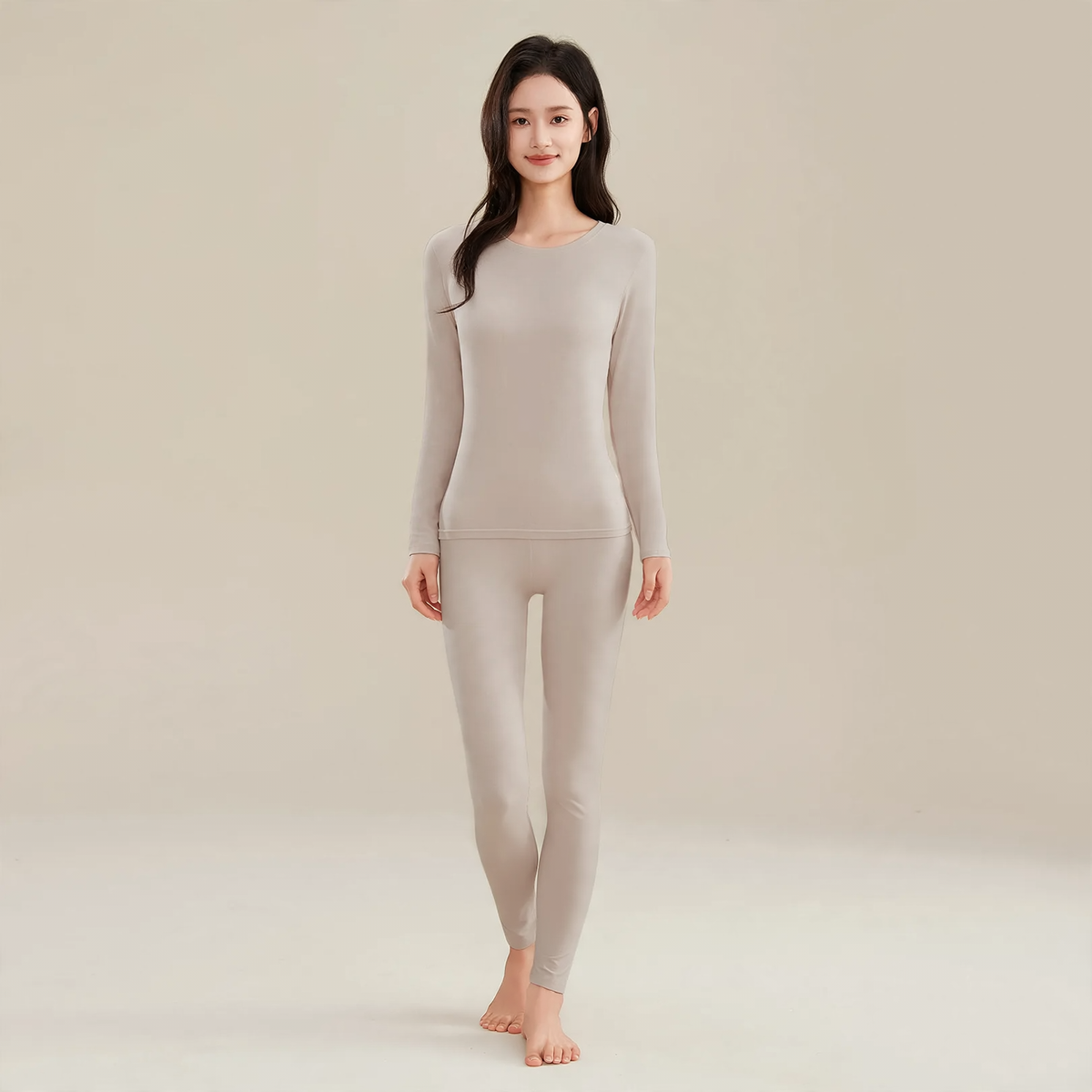 Modal Ladies' Thermal Set, brushed, antibacterial, slim fit