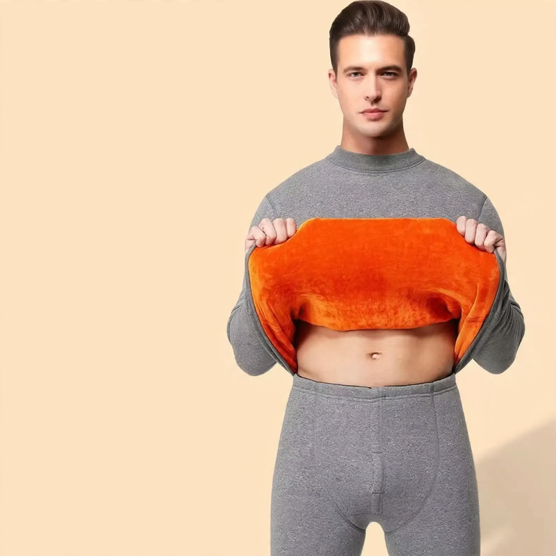Men's thermal underwear set, extra thick padded