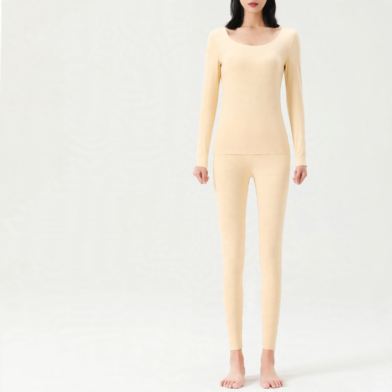 Women's thermo set with cashmere and silk, lined