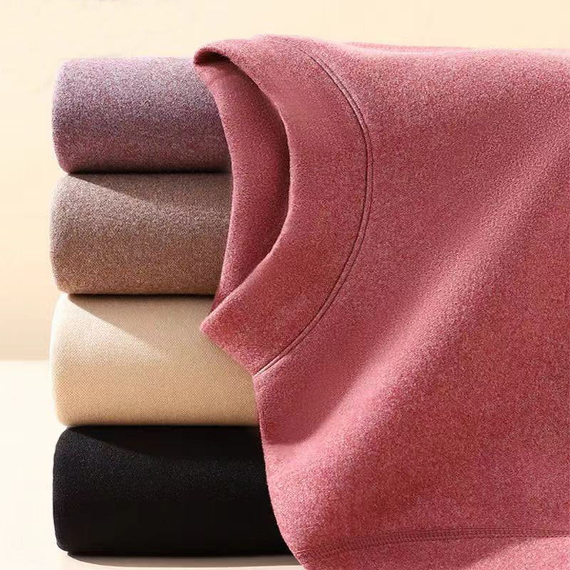 Thermal underwear set with stand-up collar, lined