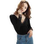 Women's thermal underwear set with lace details