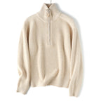 High-quality wool sweater with zipper