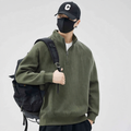 Men's sweatshirt with stand-up collar and lining