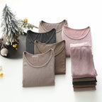 Ribbed thermal underwear set for women