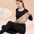 Thermal underwear set, lined, round neck
