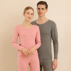 Thermal underwear set, silk-wool blend, lined