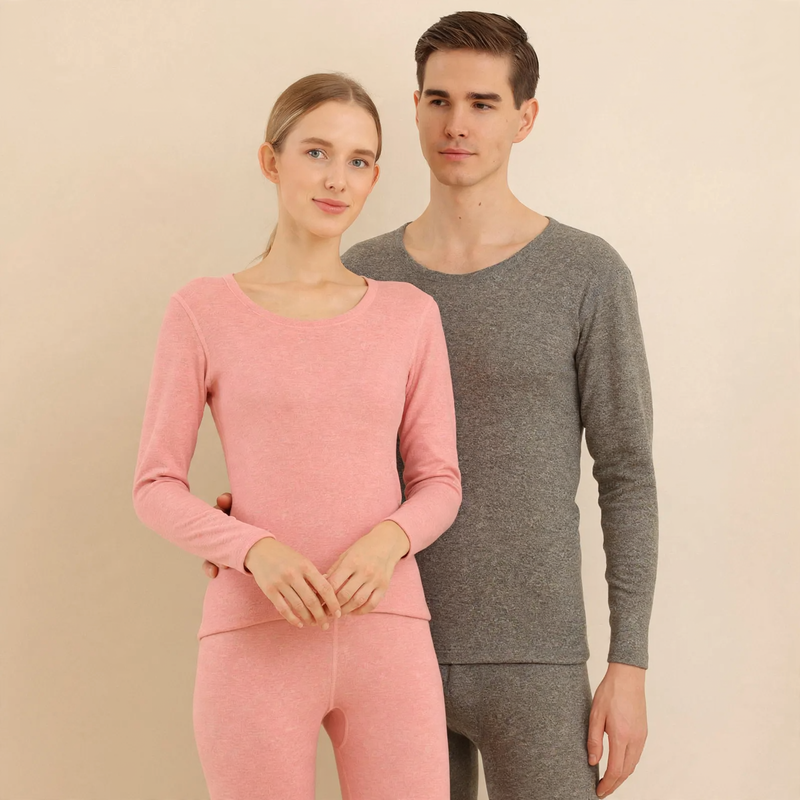 Thermal underwear set, silk-wool blend, lined