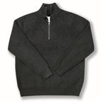 Unisex knitted sweater with zipper, cotton blend