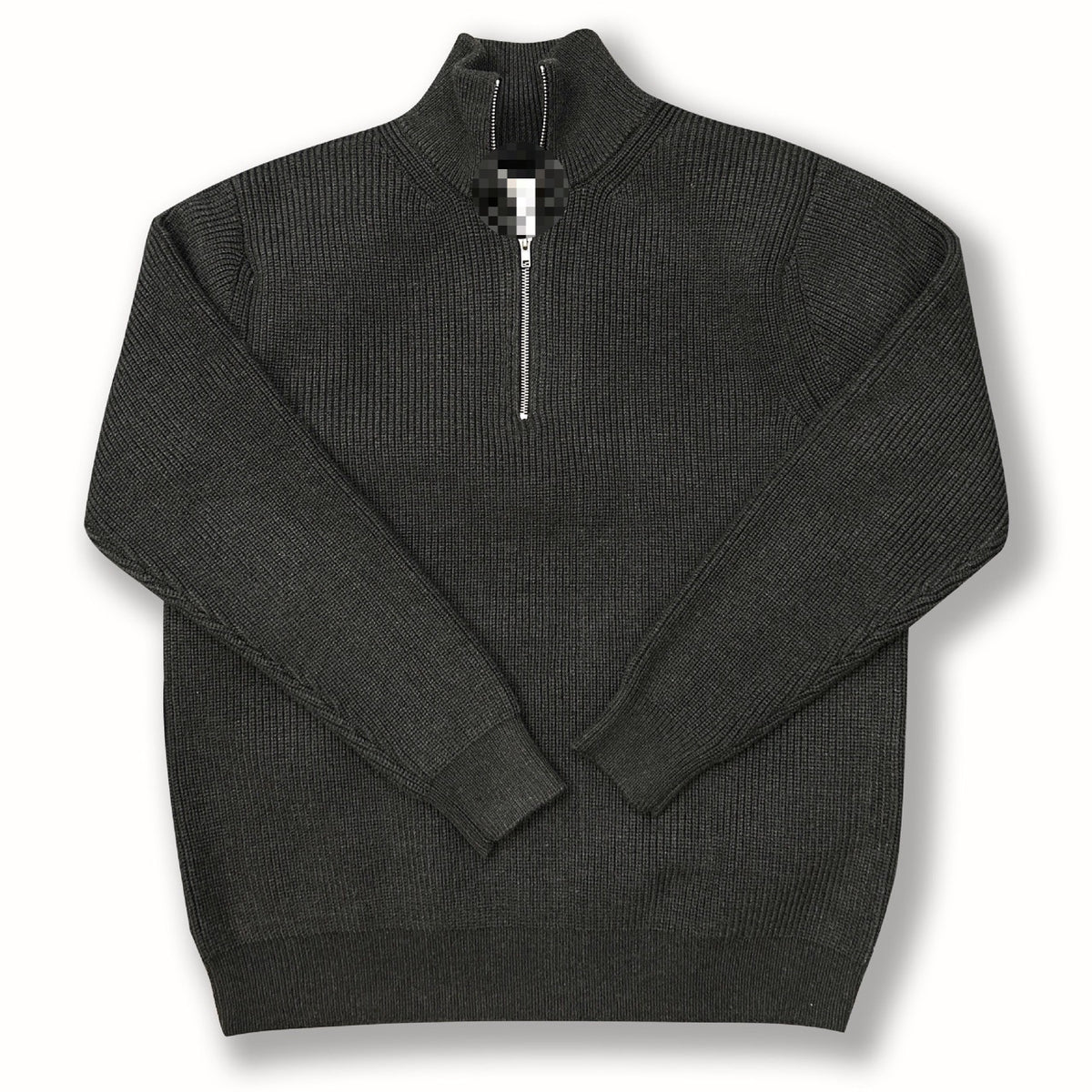 Unisex knitted sweater with zipper, cotton blend