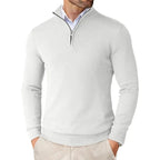 Men's sweatshirt with stand-up collar and zipper