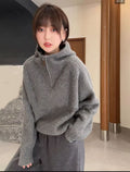 Women's zip-up hoodie, knit